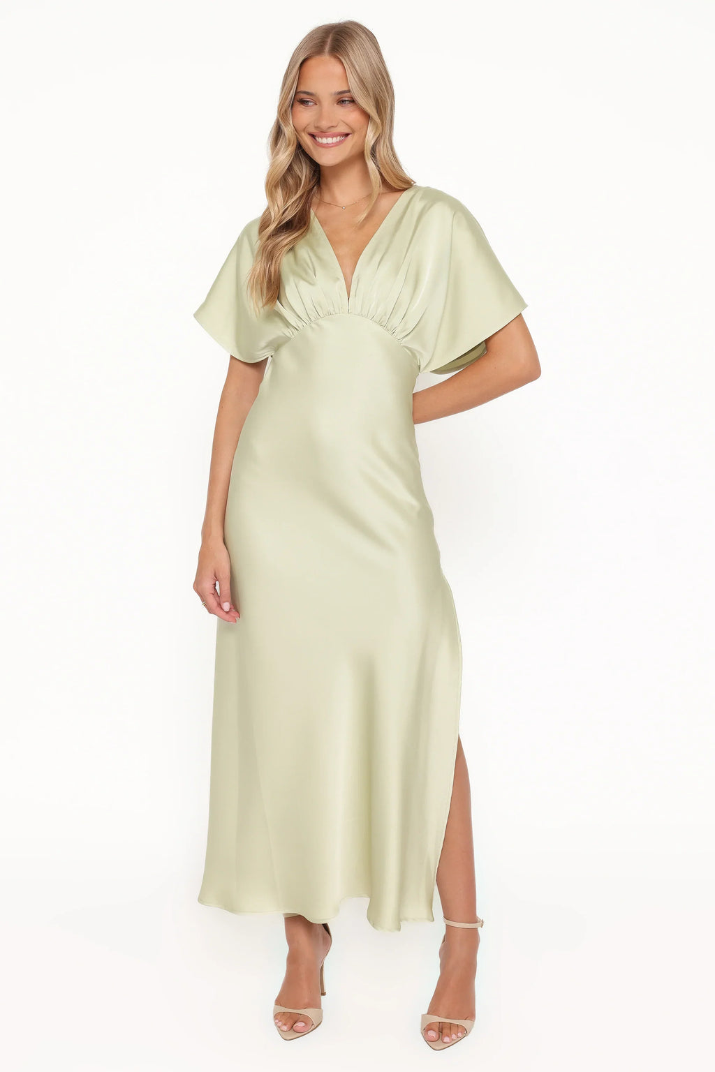 Robe longue Ricki - Vert sauge