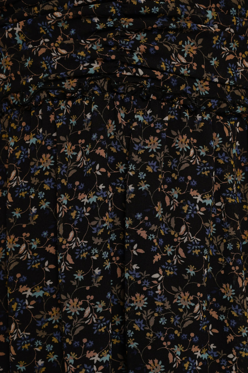 Robe longue Keziah à manches longues - Imprimé floral liberty marine