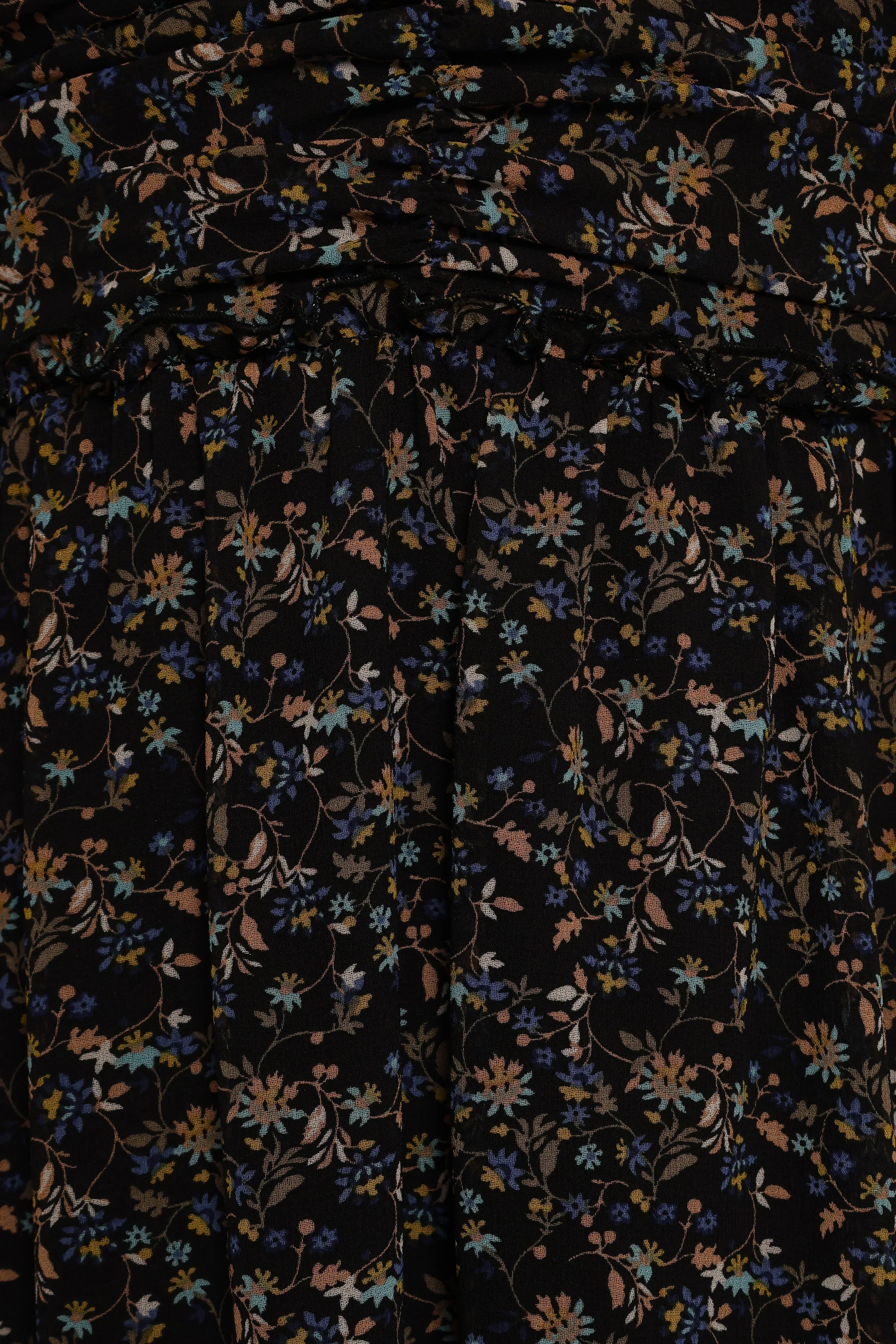 Robe longue Keziah à manches longues - Imprimé floral liberty marine