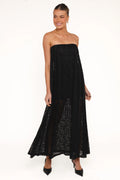 Robe longue Davina - Dentelle noire