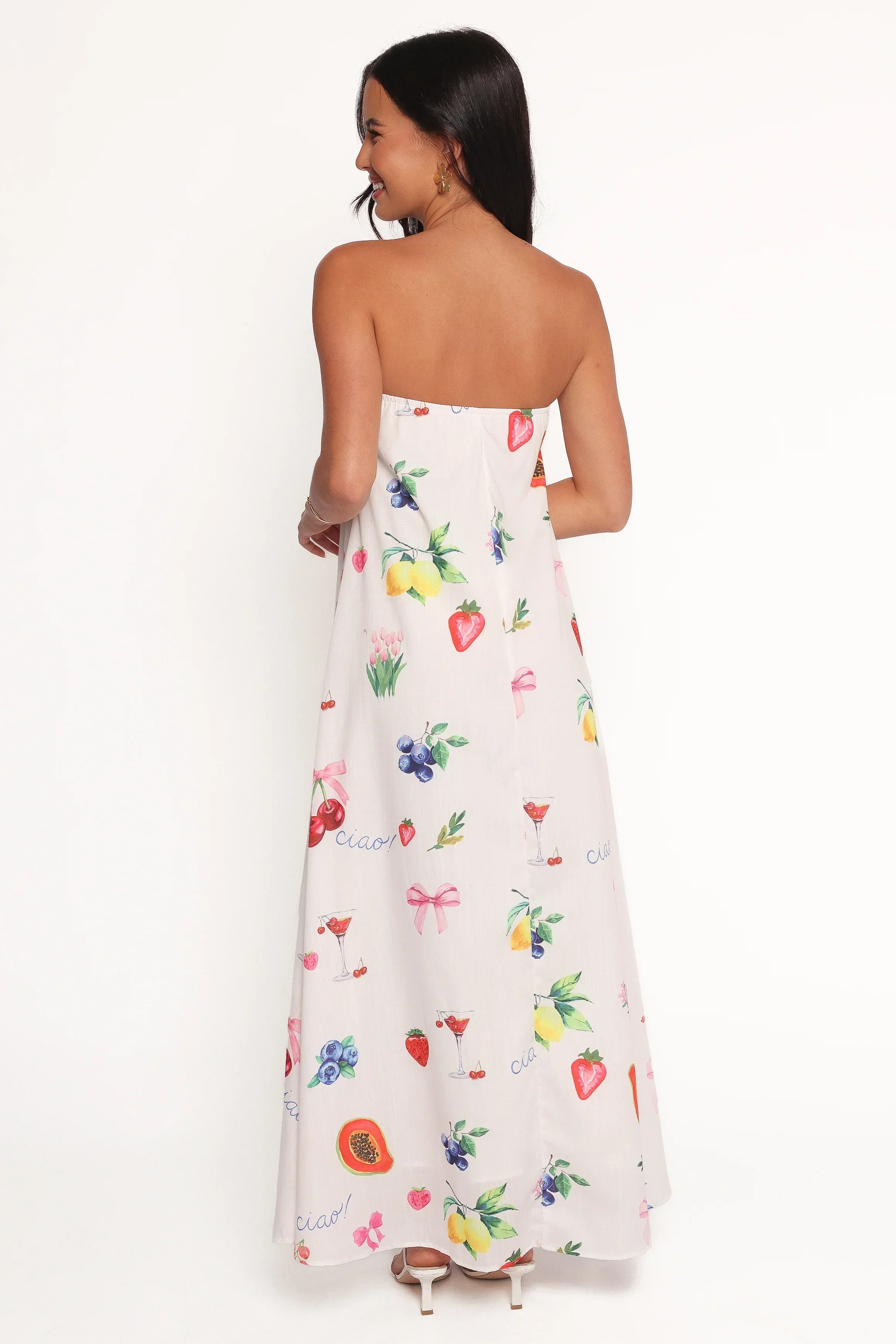 Robe longue bustier Soph – Imprimé Ciao Bow