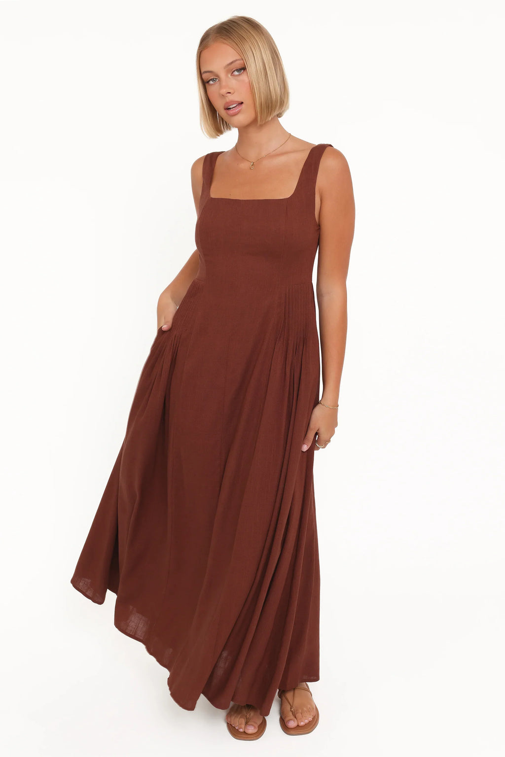 Robe longue Wilston - Marron