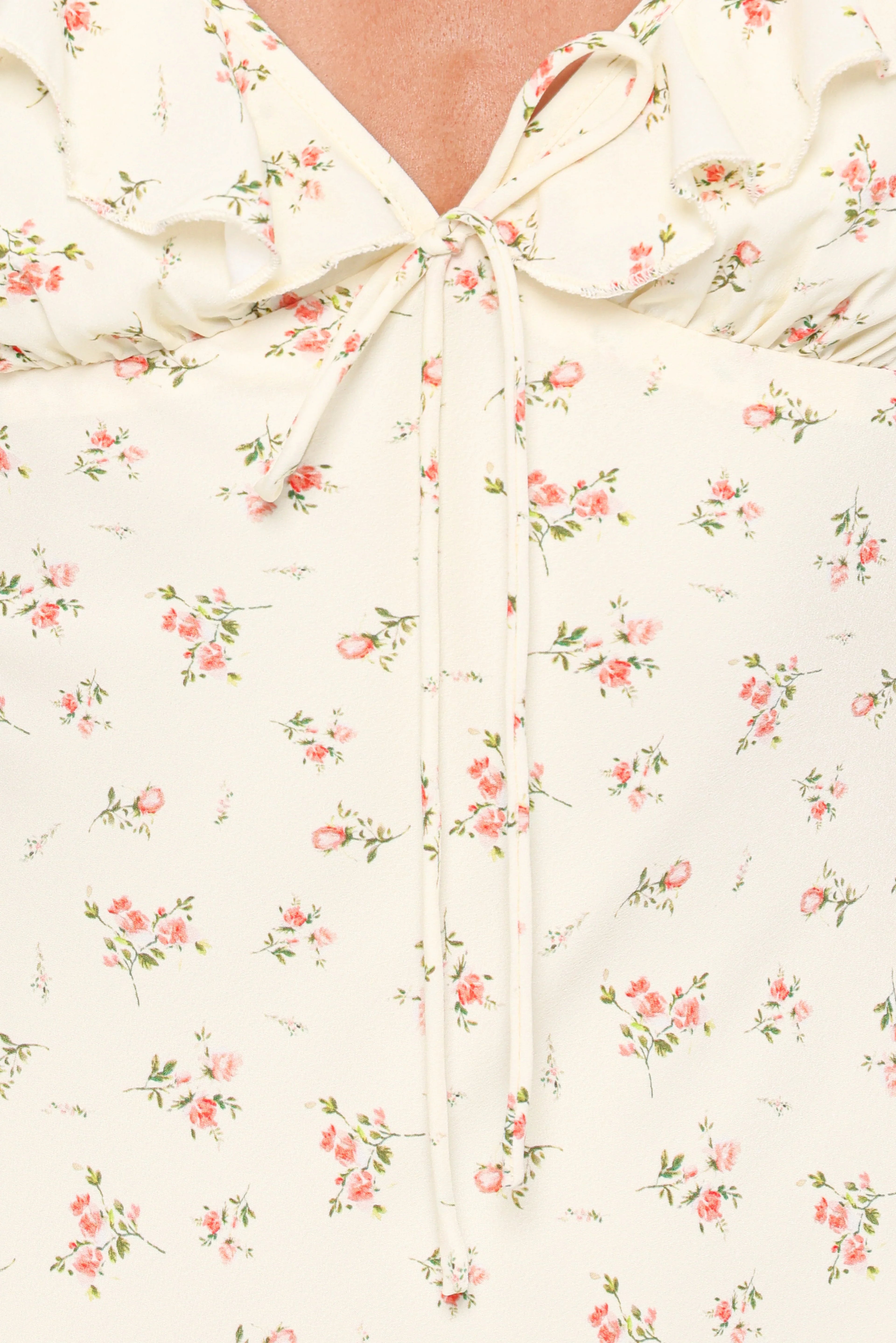 Sansa Midi Dress - Yellow Floral