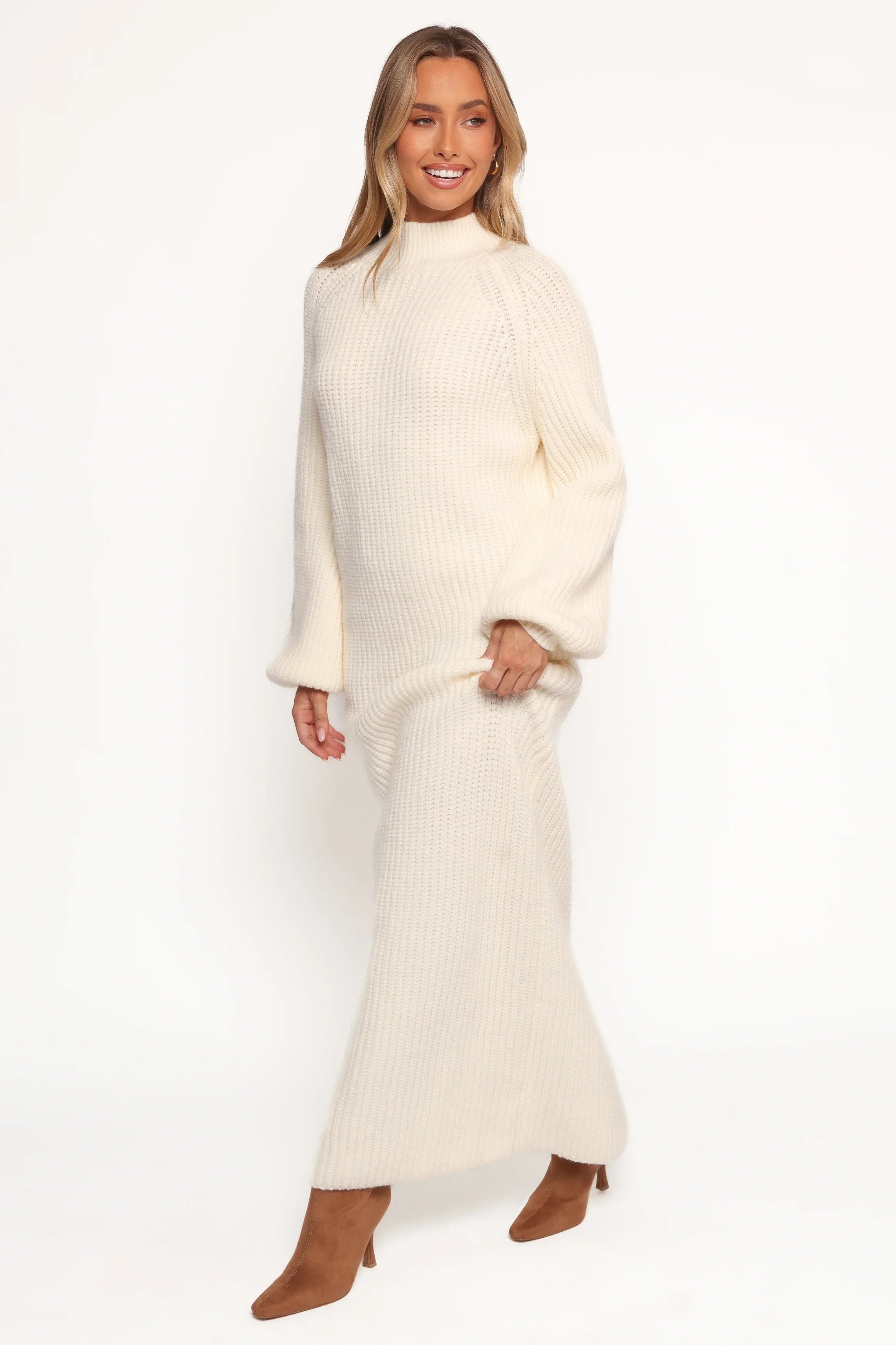 Tobin Knit Maxi Dress - Cream