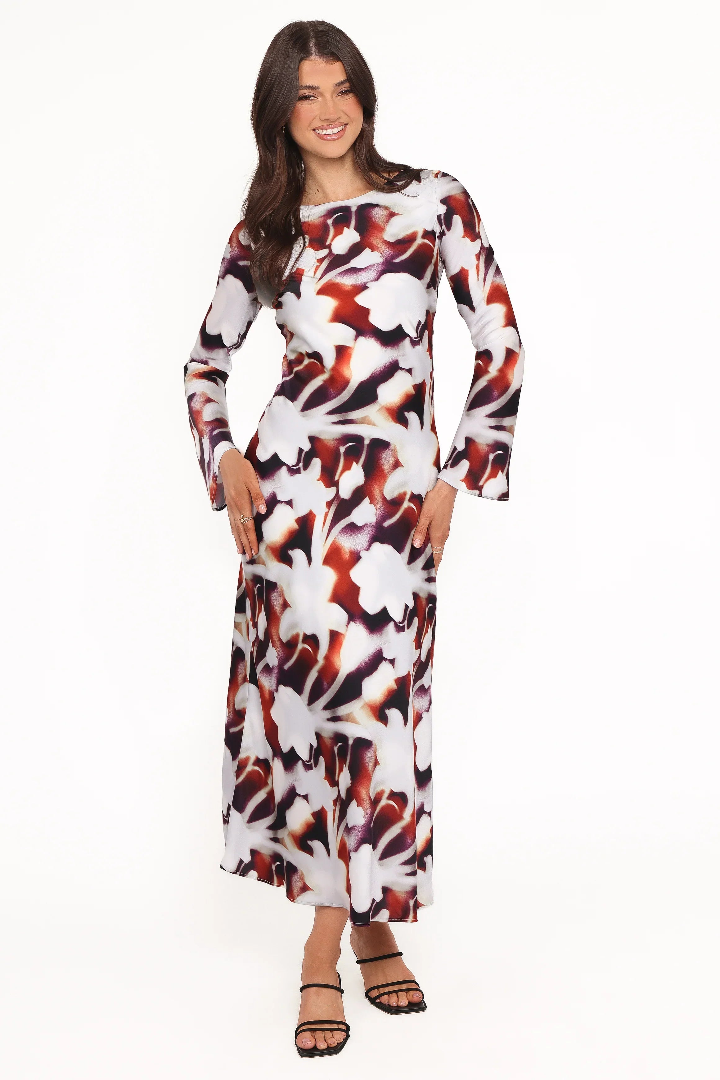 Robe longue Deidre - Imprimé floral flou