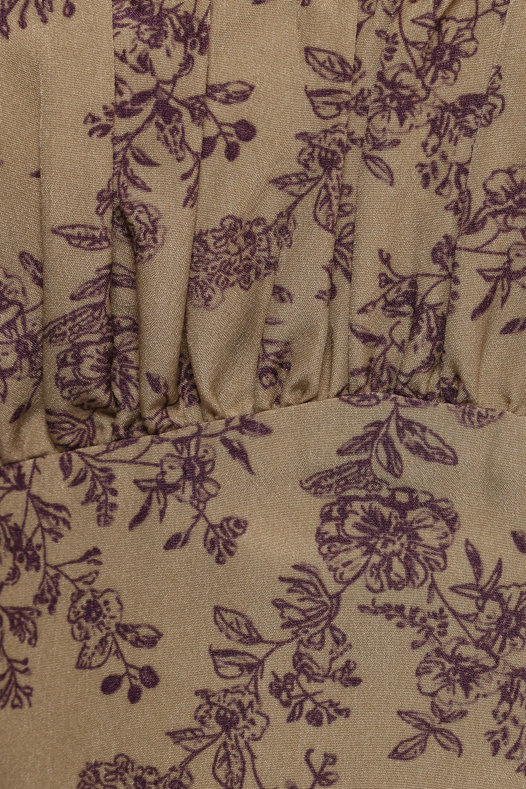 Robe midi Karie - Olive/Violet foncé