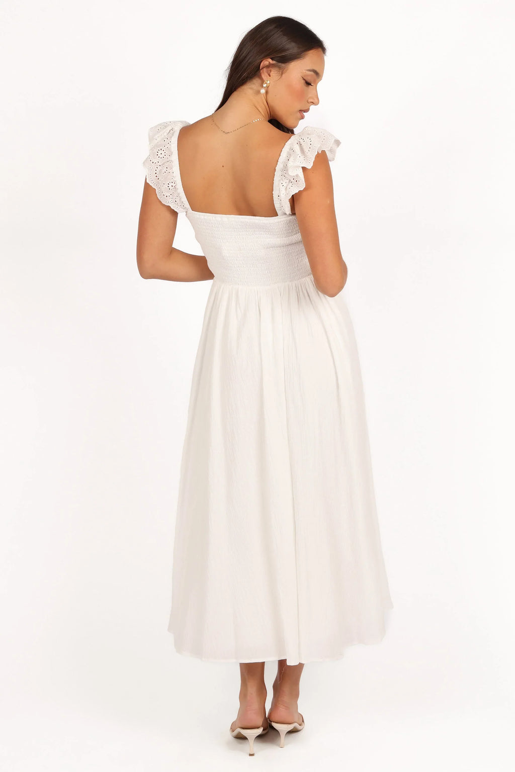 Robe mi-longue Webster – Blanc cassé