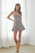 Liv Gingham Fit and Flare Mini Dress