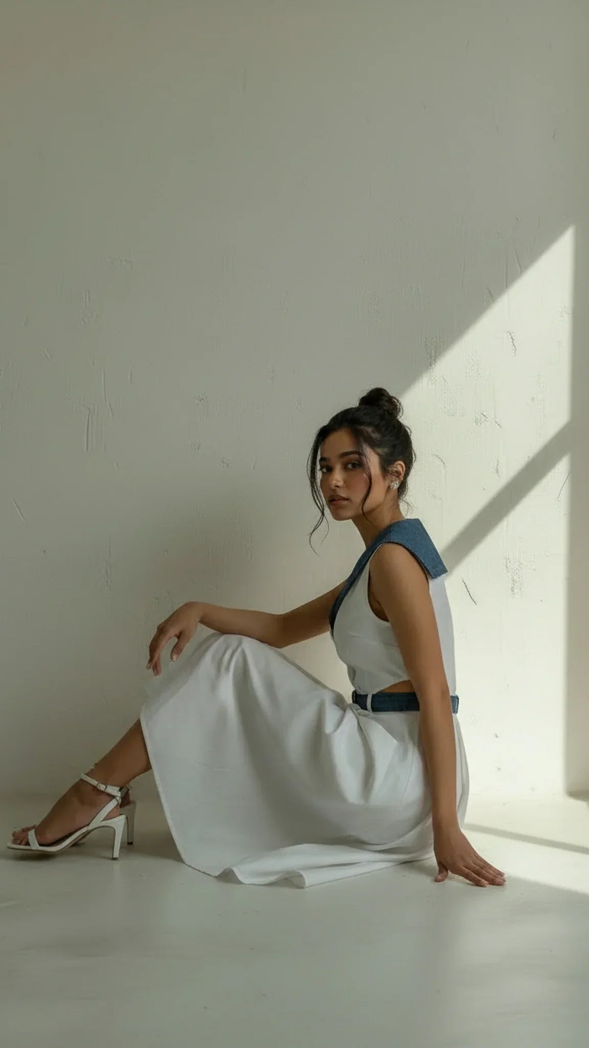 Robe midi en jean Althea