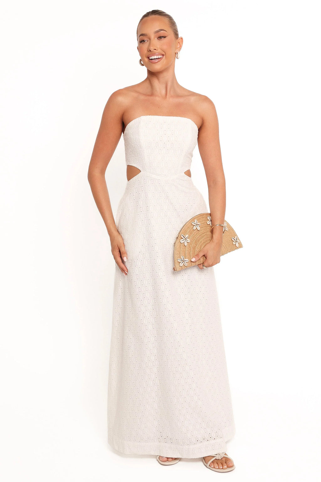 Robe midi Laura – Blanc
