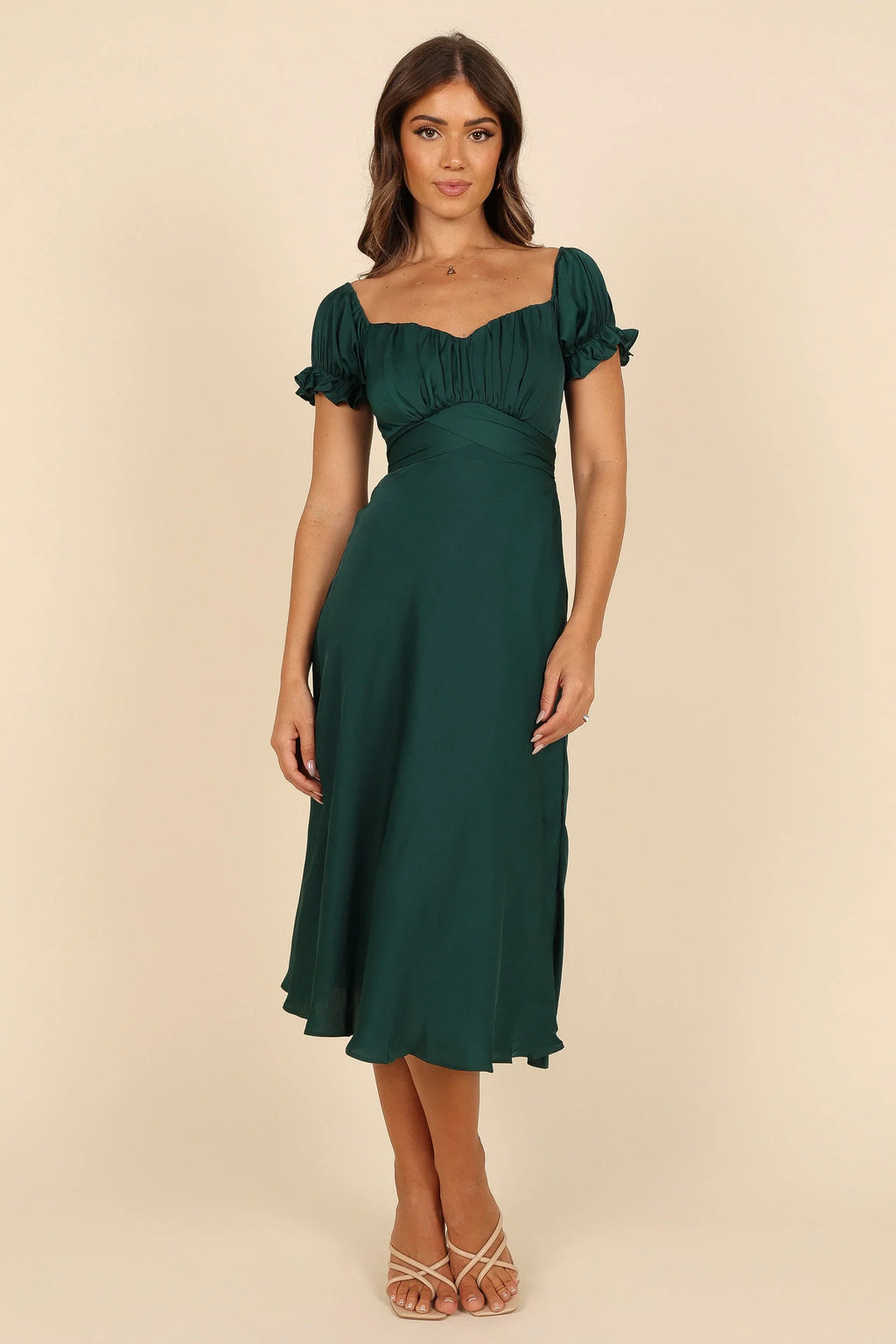 Robe Midi Volants Mickenna Sweetheart - Émeraude