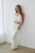Margaret Ditsy Eyelet Tiered Ruffle Top