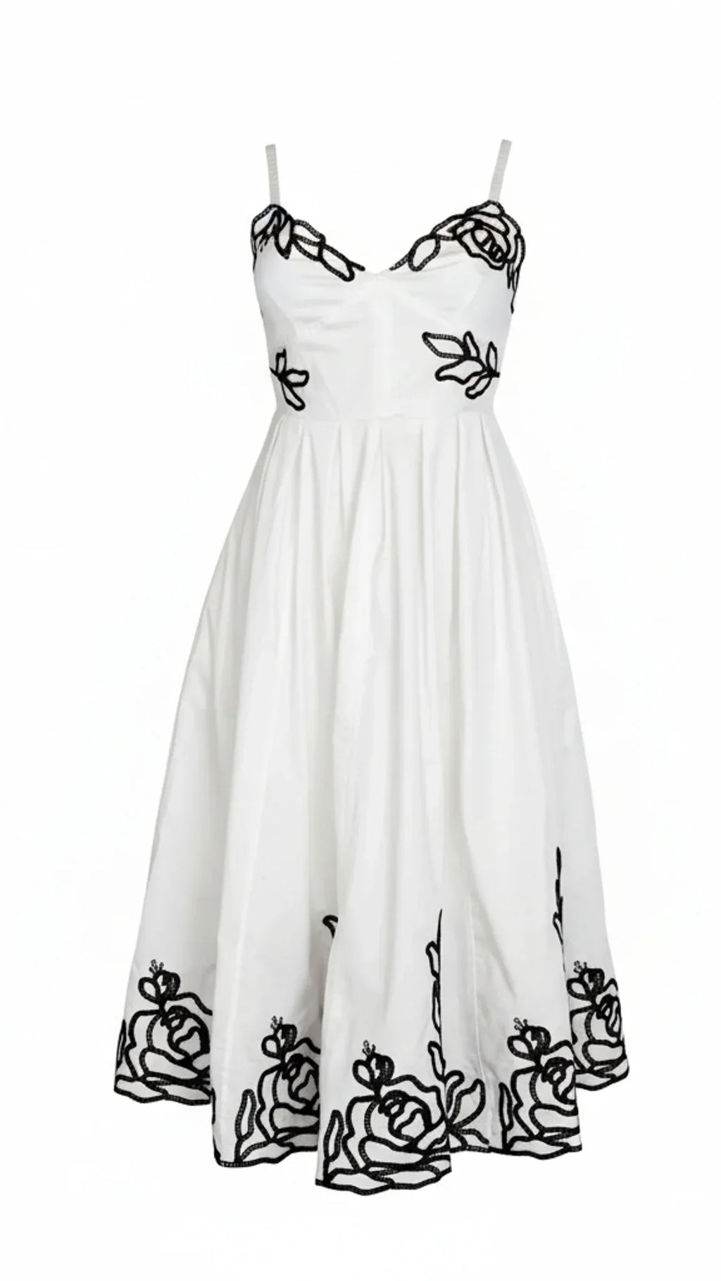 Robe midi brodée Elara