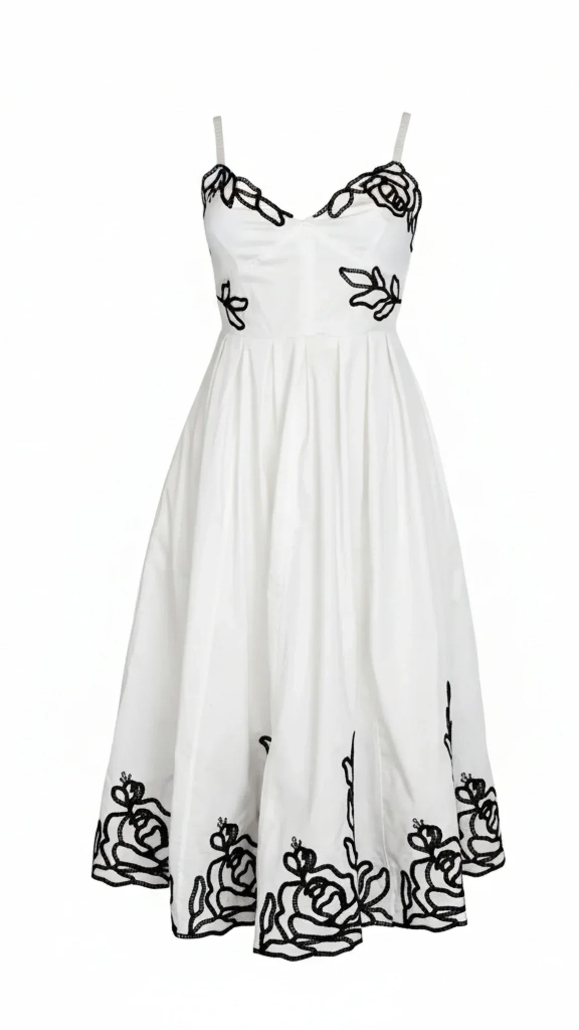 Robe midi brodée Elara