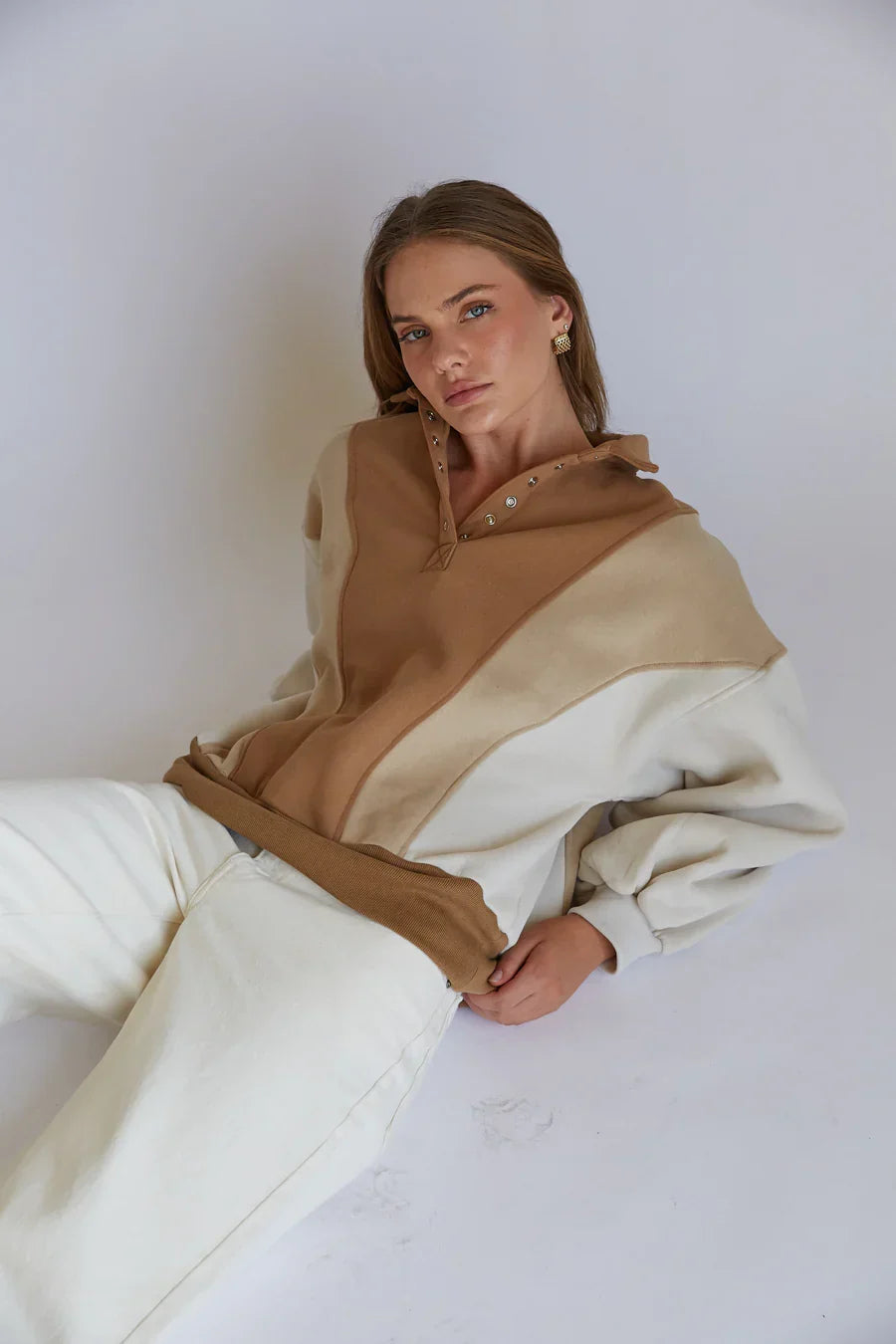 Sweat-shirt boutonné Ivy Quarter