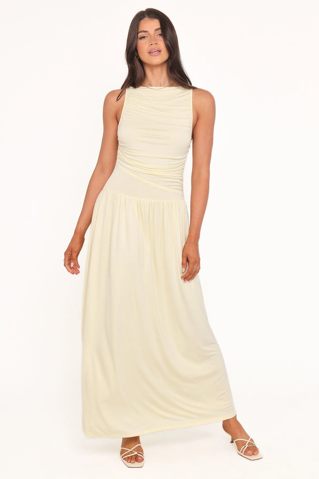 Robe longue Shirley - Jaune beurre