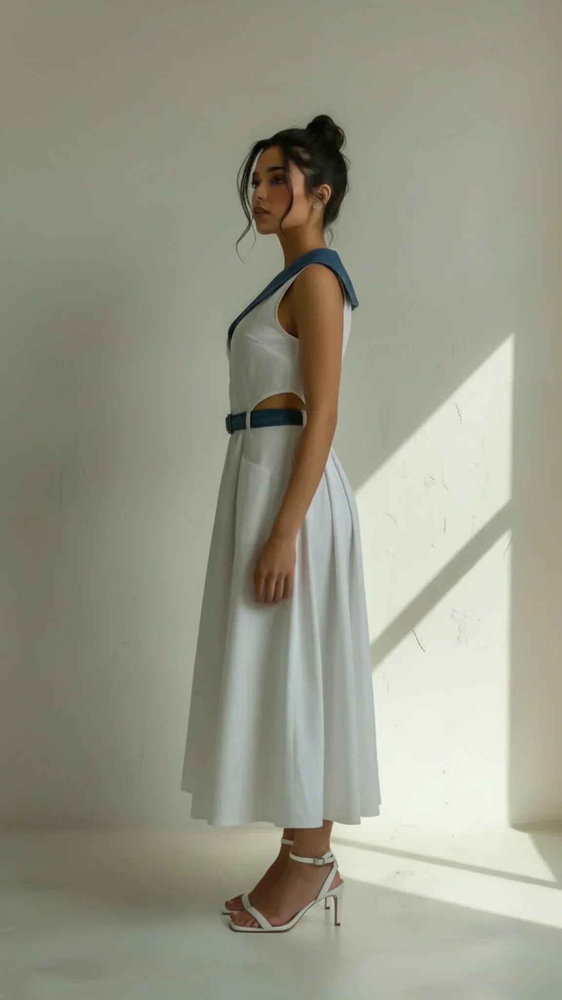 Robe midi en jean Althea