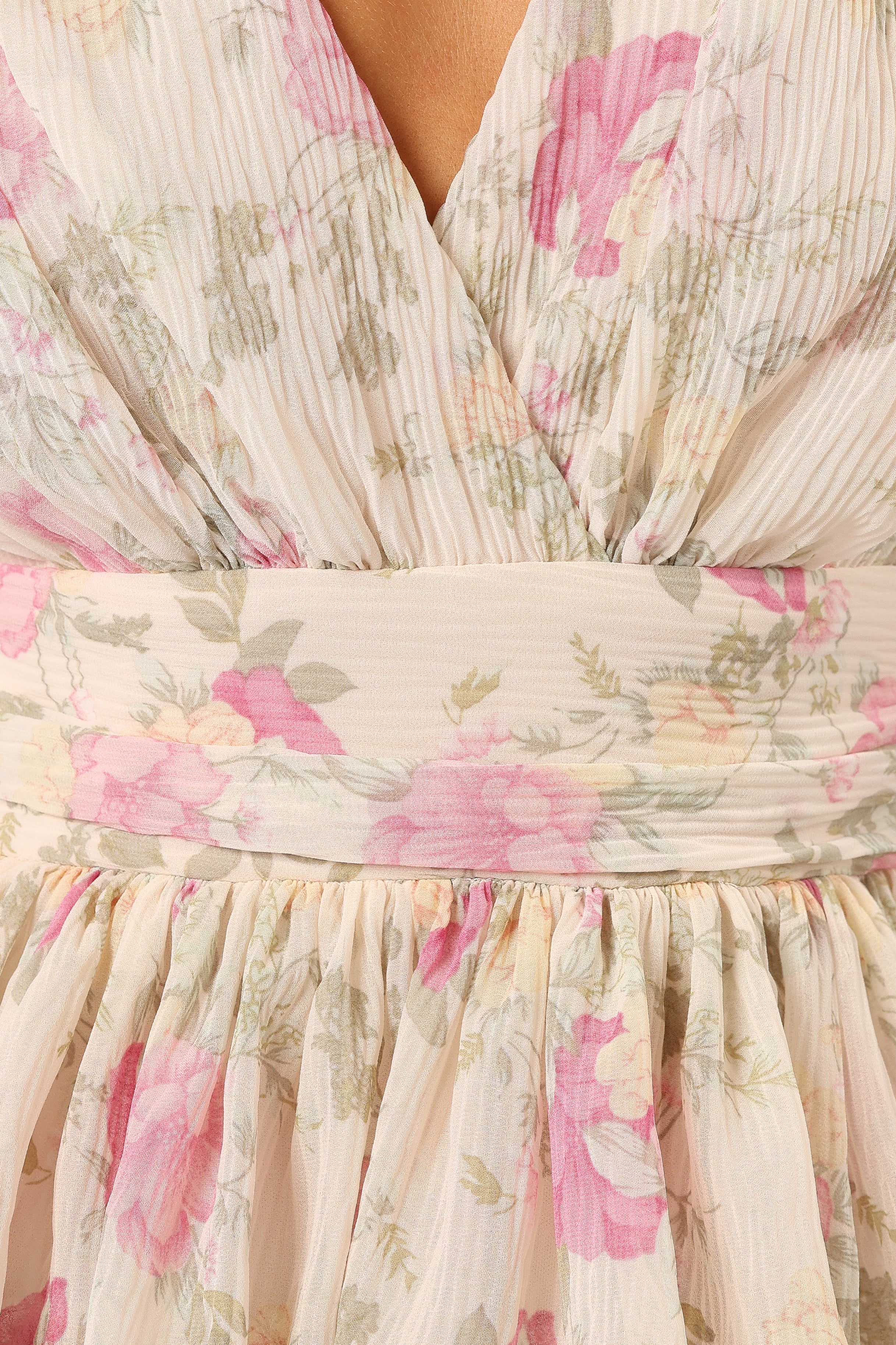 Robe Courte Penelope à Volants – Crème