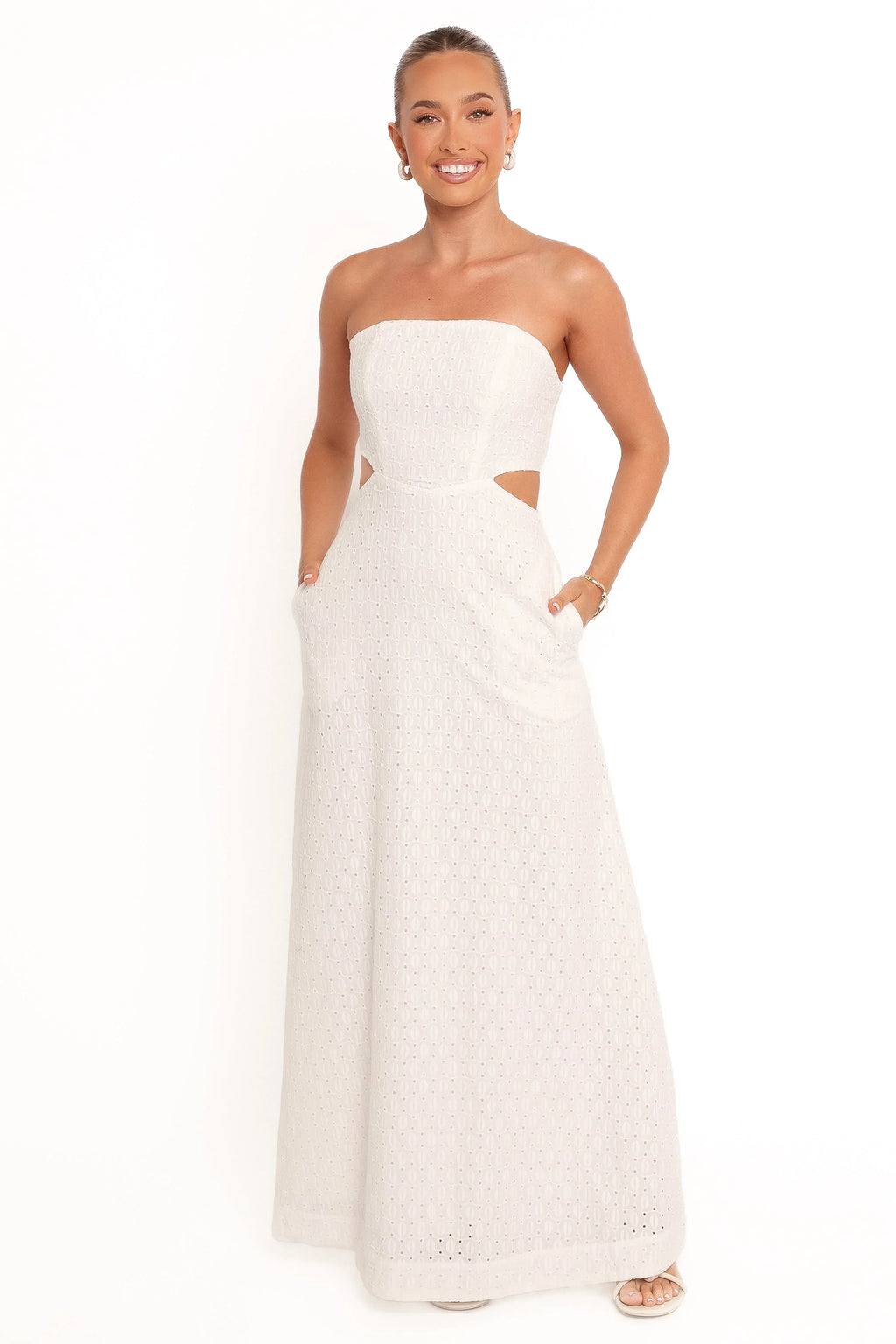 Robe midi Laura – Blanc