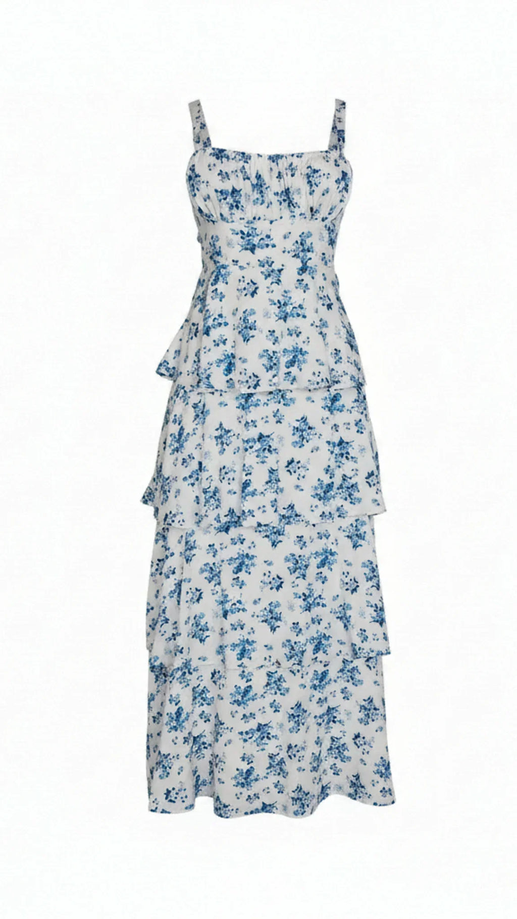 Luciana Tiered Floral Midi Dress