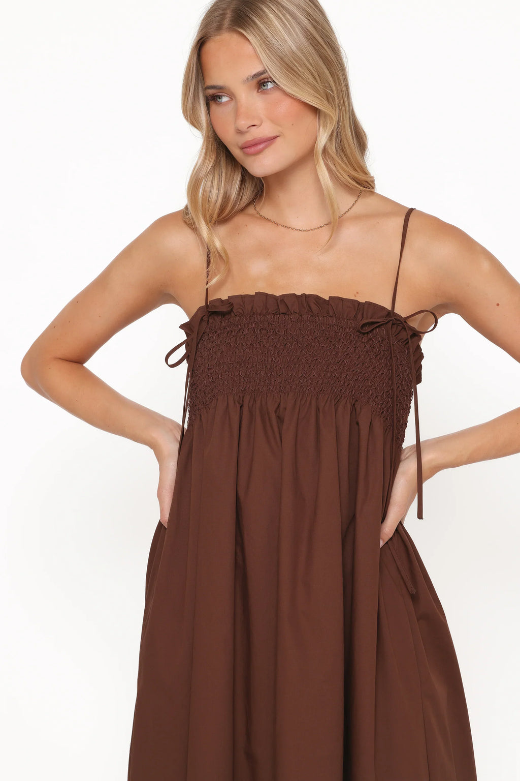 Robe longue Josie - Marron