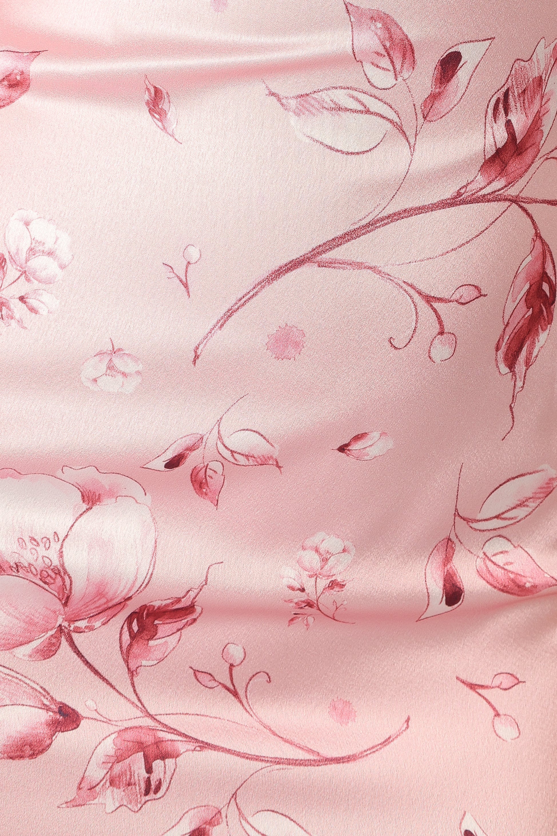 Robe longue dos nu Mila – Imprimé floral rose