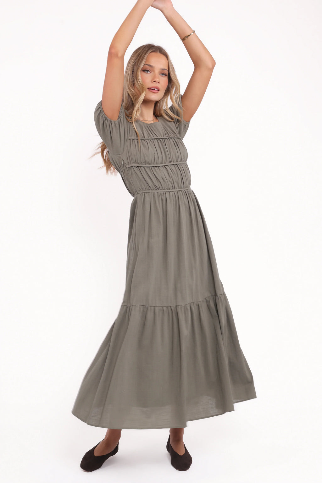 Robe longue Deloria – Olive