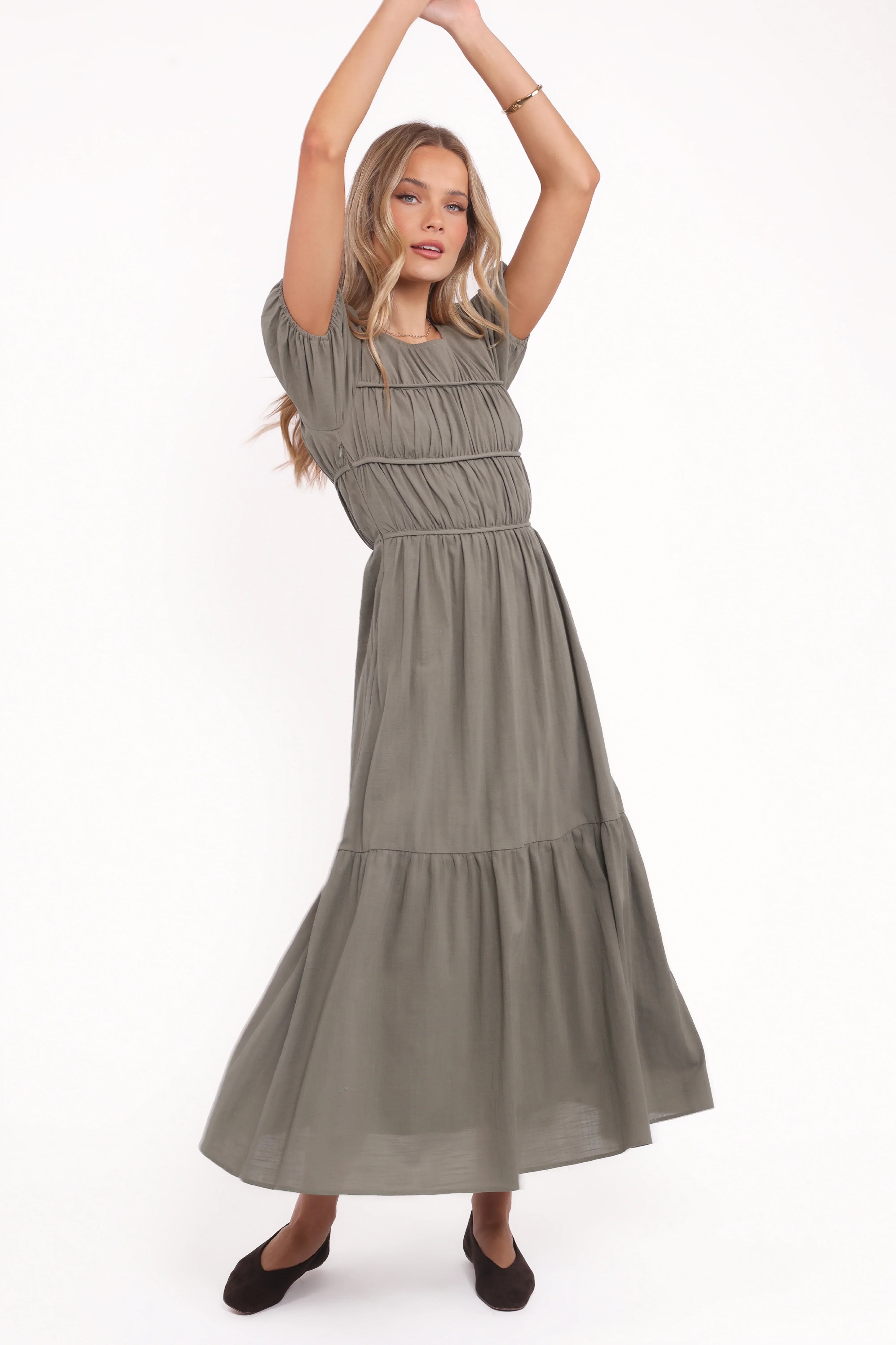 Robe longue Deloria – Olive