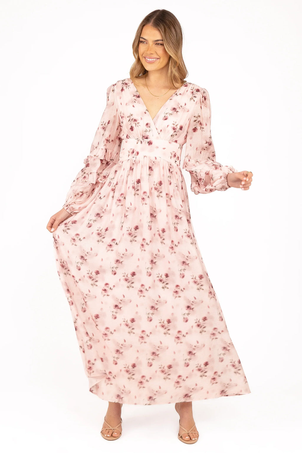 Robe longue Vayla - Rose vif