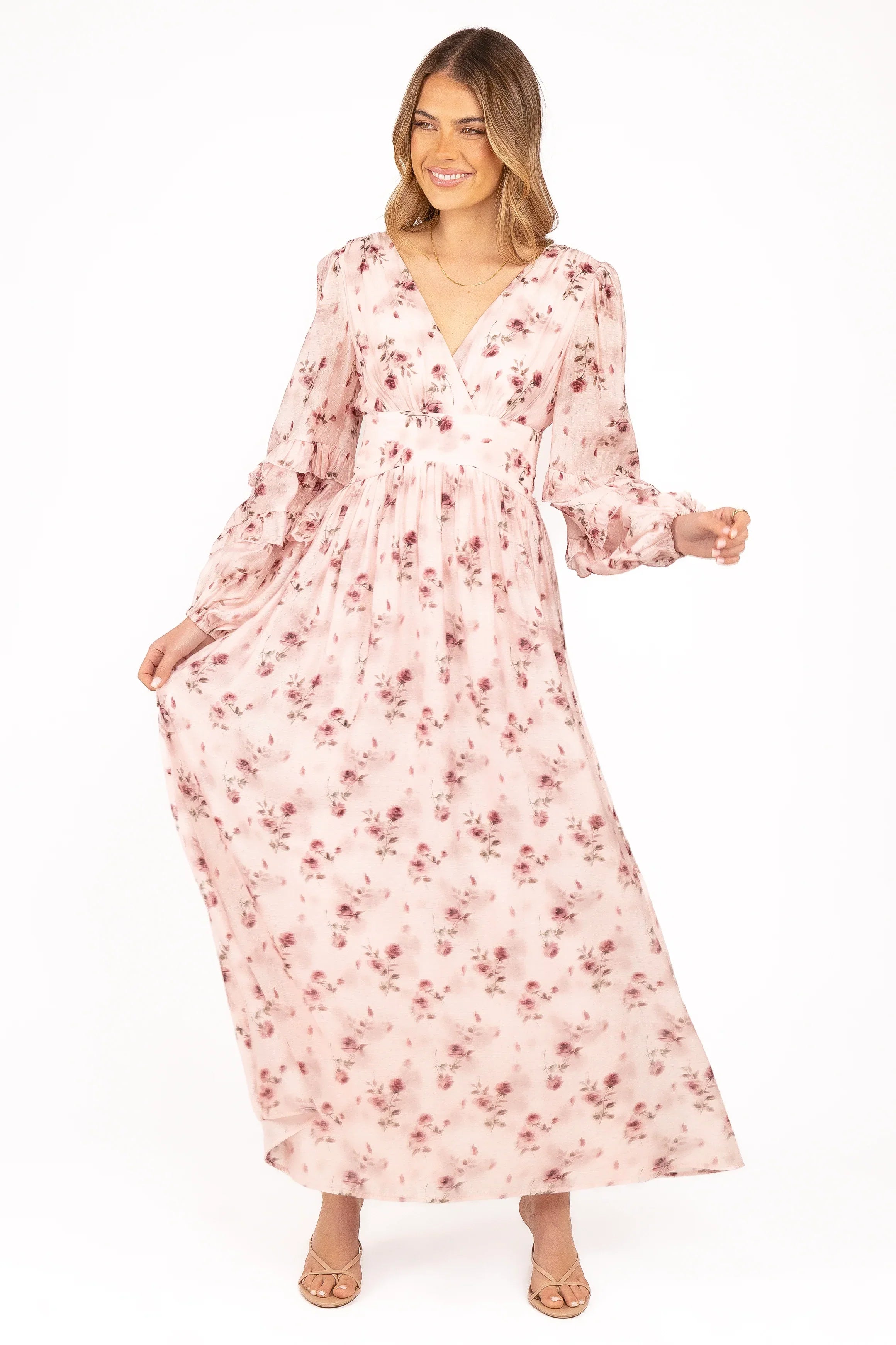 Robe longue Vayla - Rose vif
