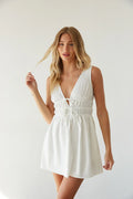Robe courte évasée et smockée Wren