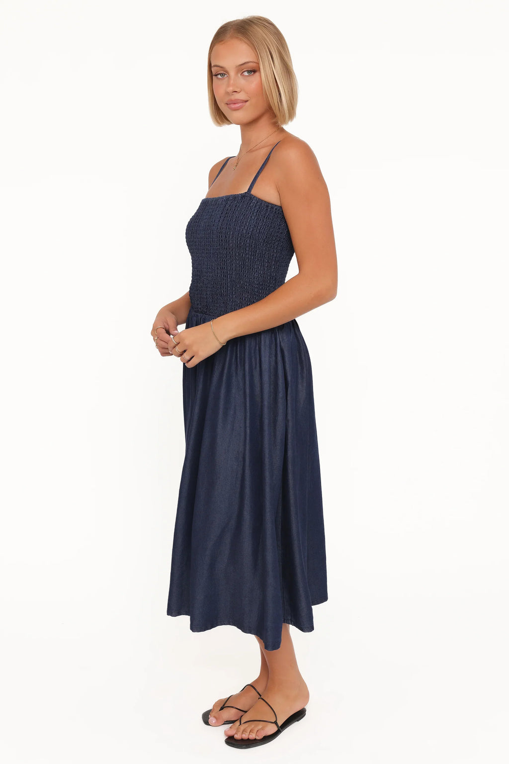 Robe mi-longue Arnika - Bleue