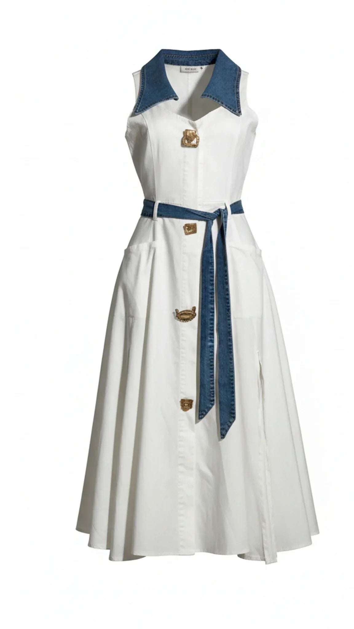 Robe midi en jean Althea
