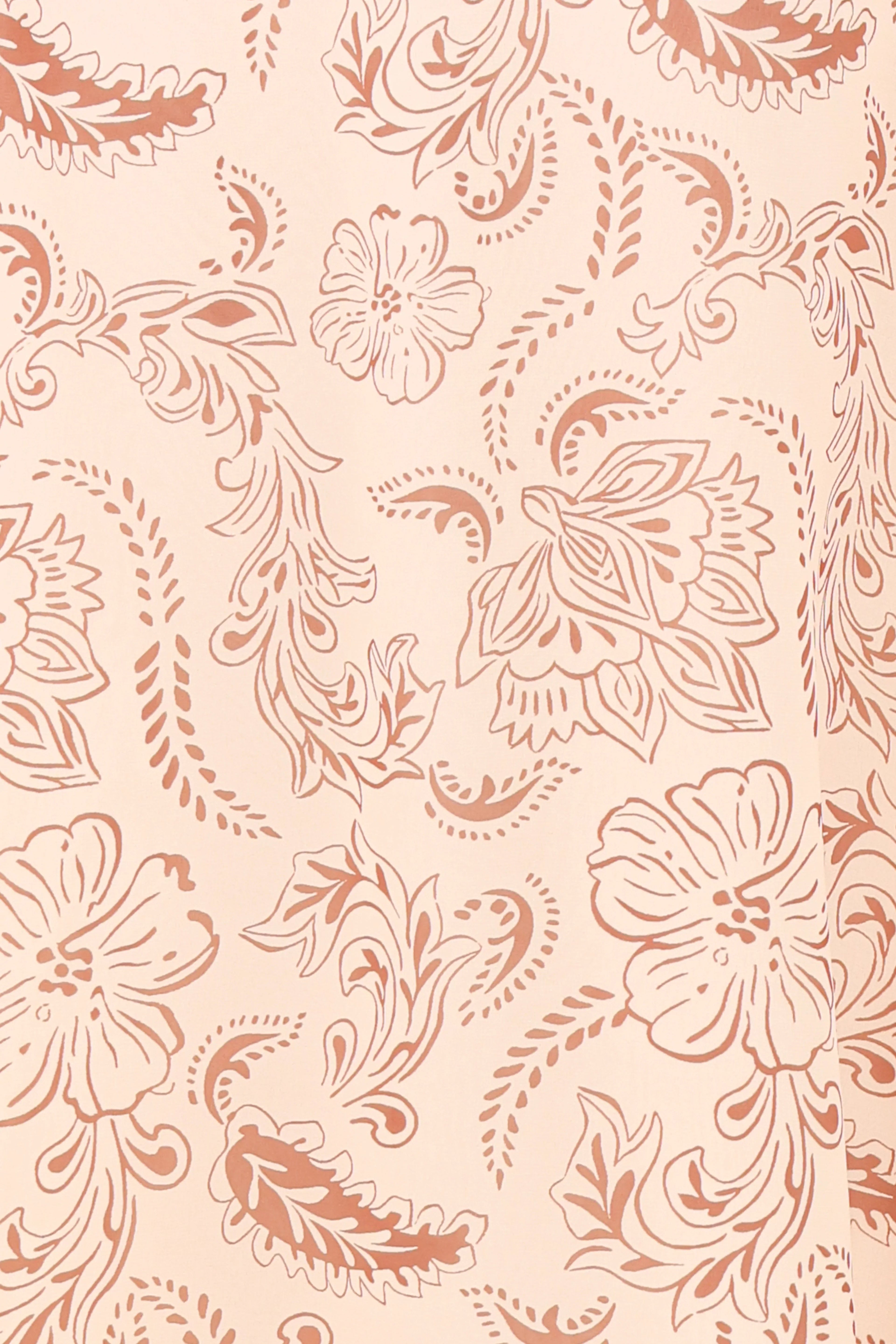 Riba Midi Dress - Brown Paisley