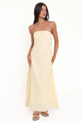 Cyrus Strapless Maxi Dress - Butter Yellow