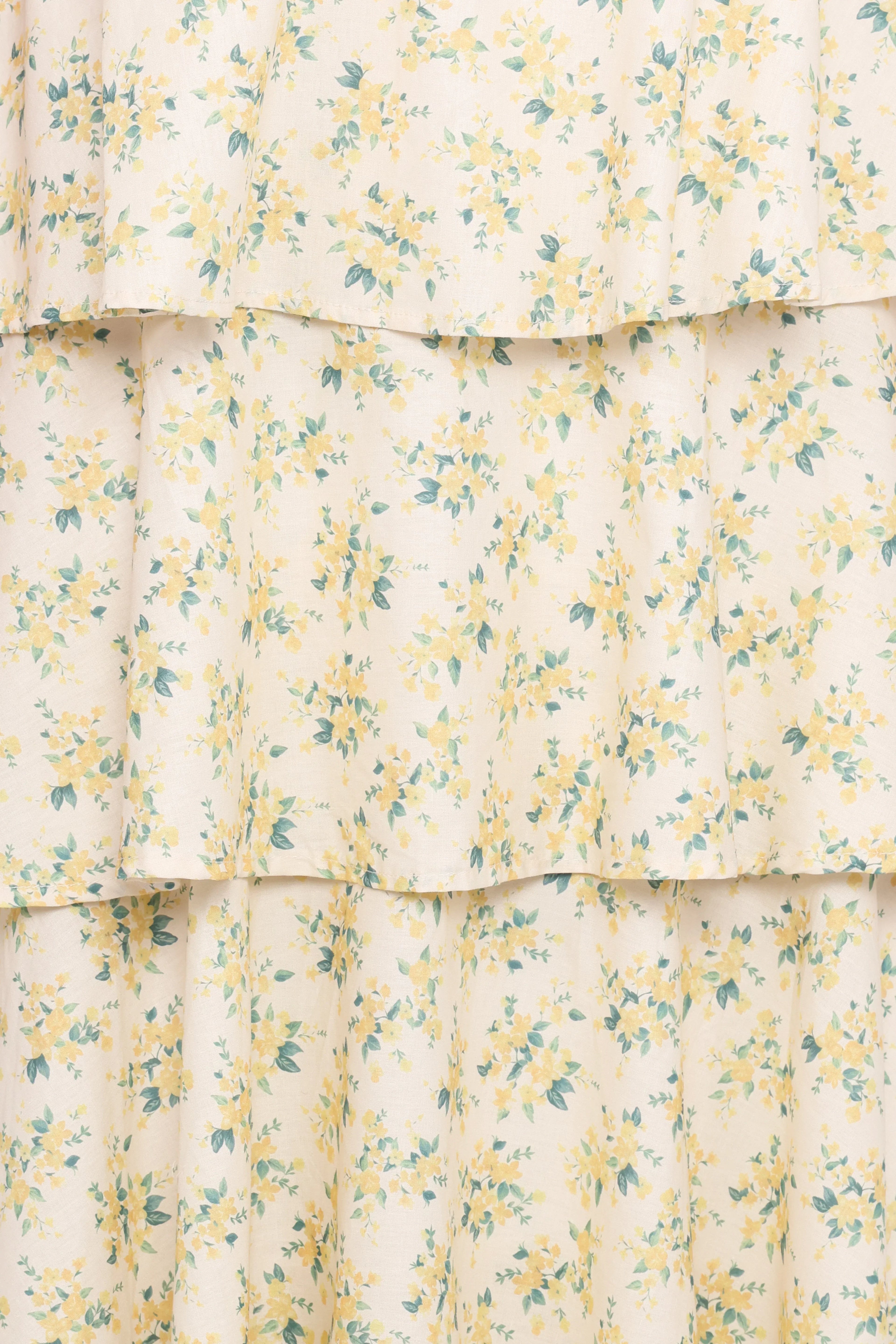 Robe longue Darlia à encolure dos-nu - Imprimé floral jaune