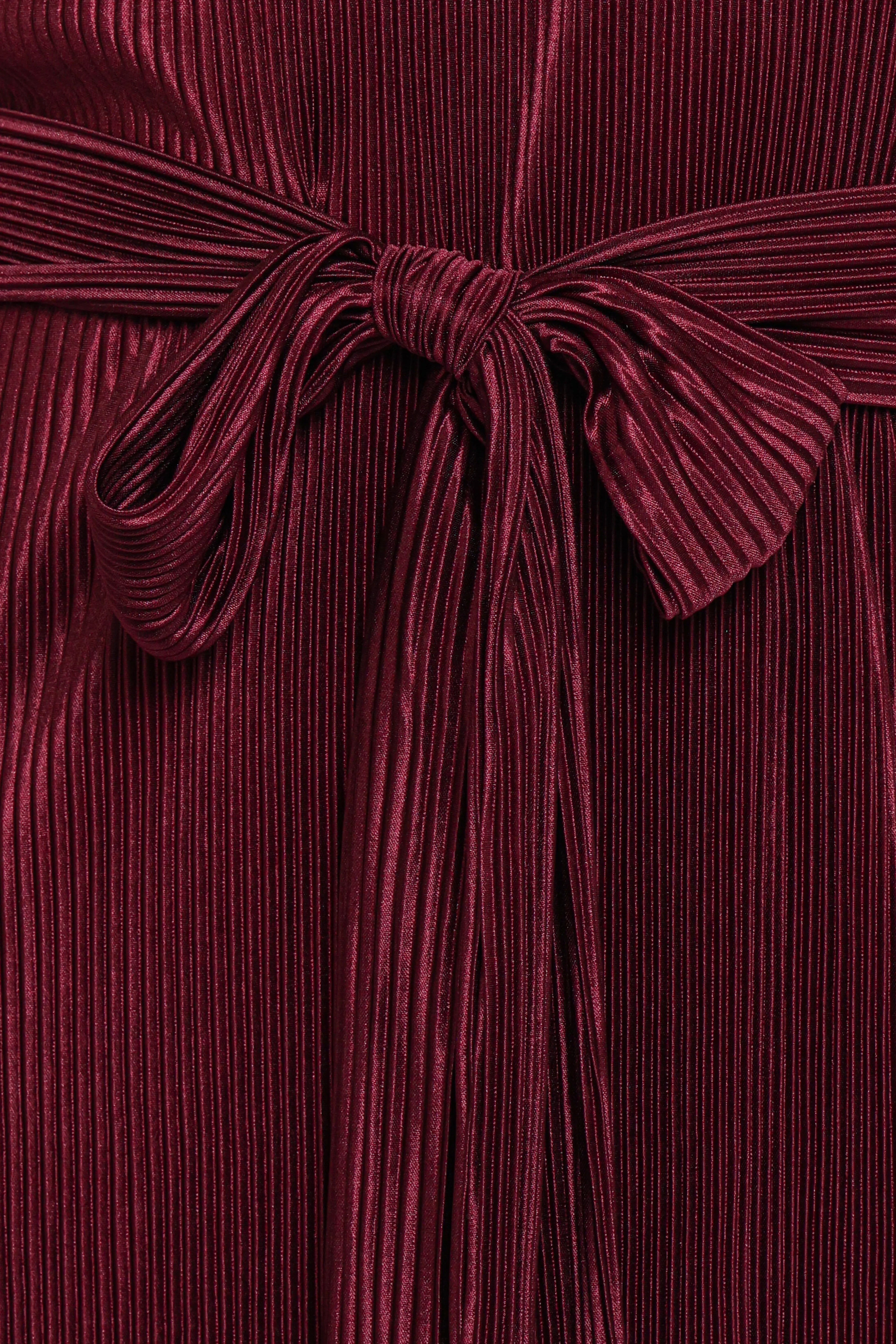 Robe plissée courte Joy - Bourgogne
