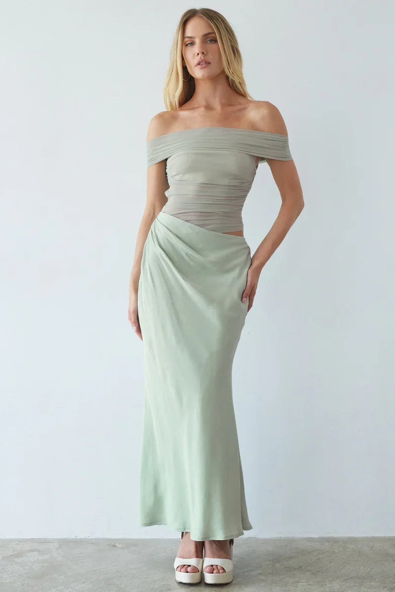 Robe longue en maille Rosalia