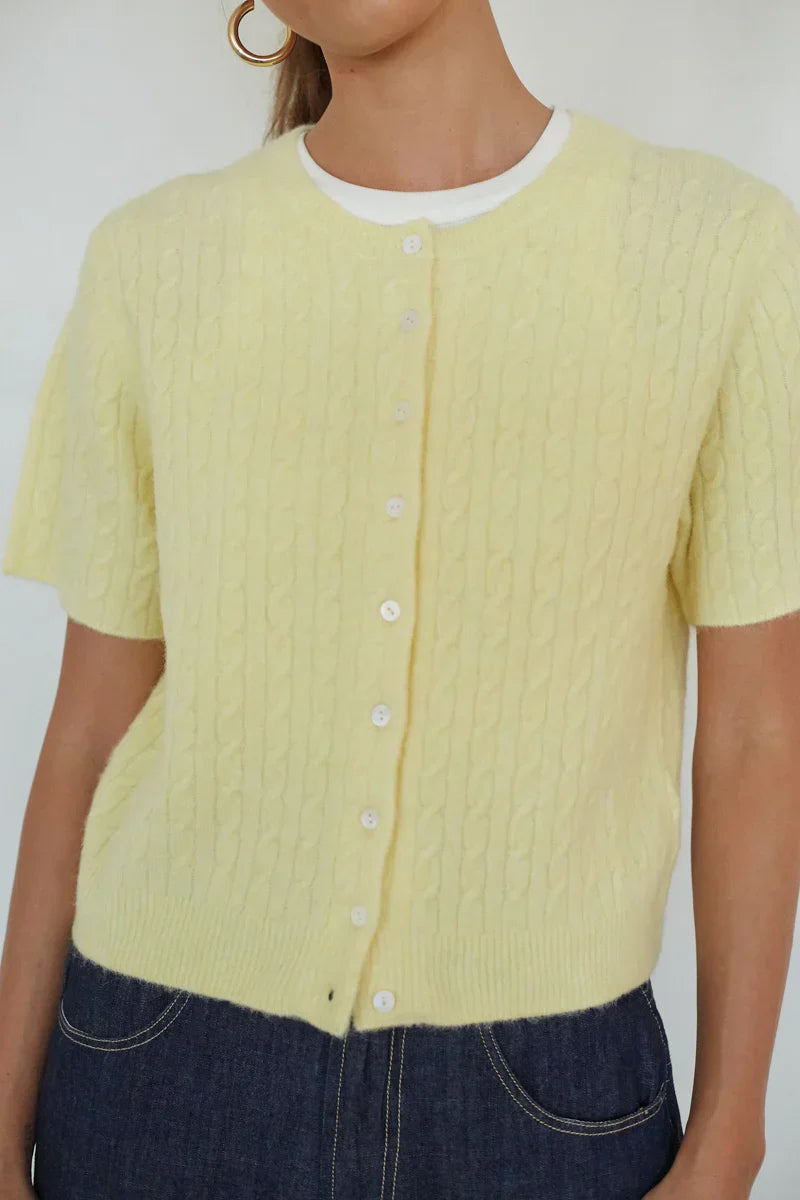 Cardigan Lauren en maille torsadée