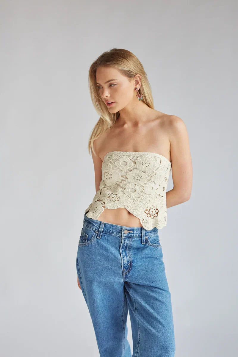 Haut bustier en crochet Sawyer