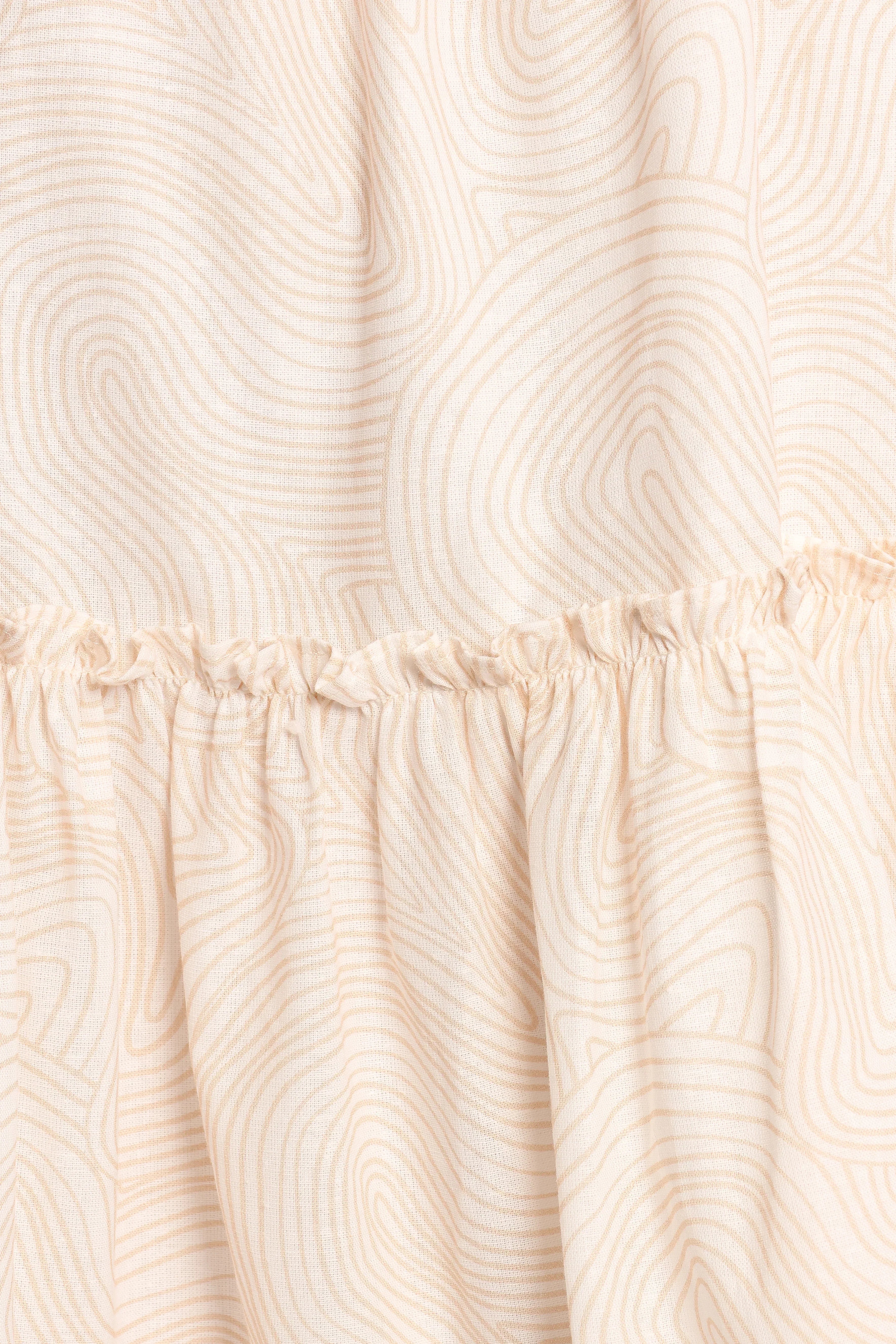 Wells Mini Dress - Tan Swirl