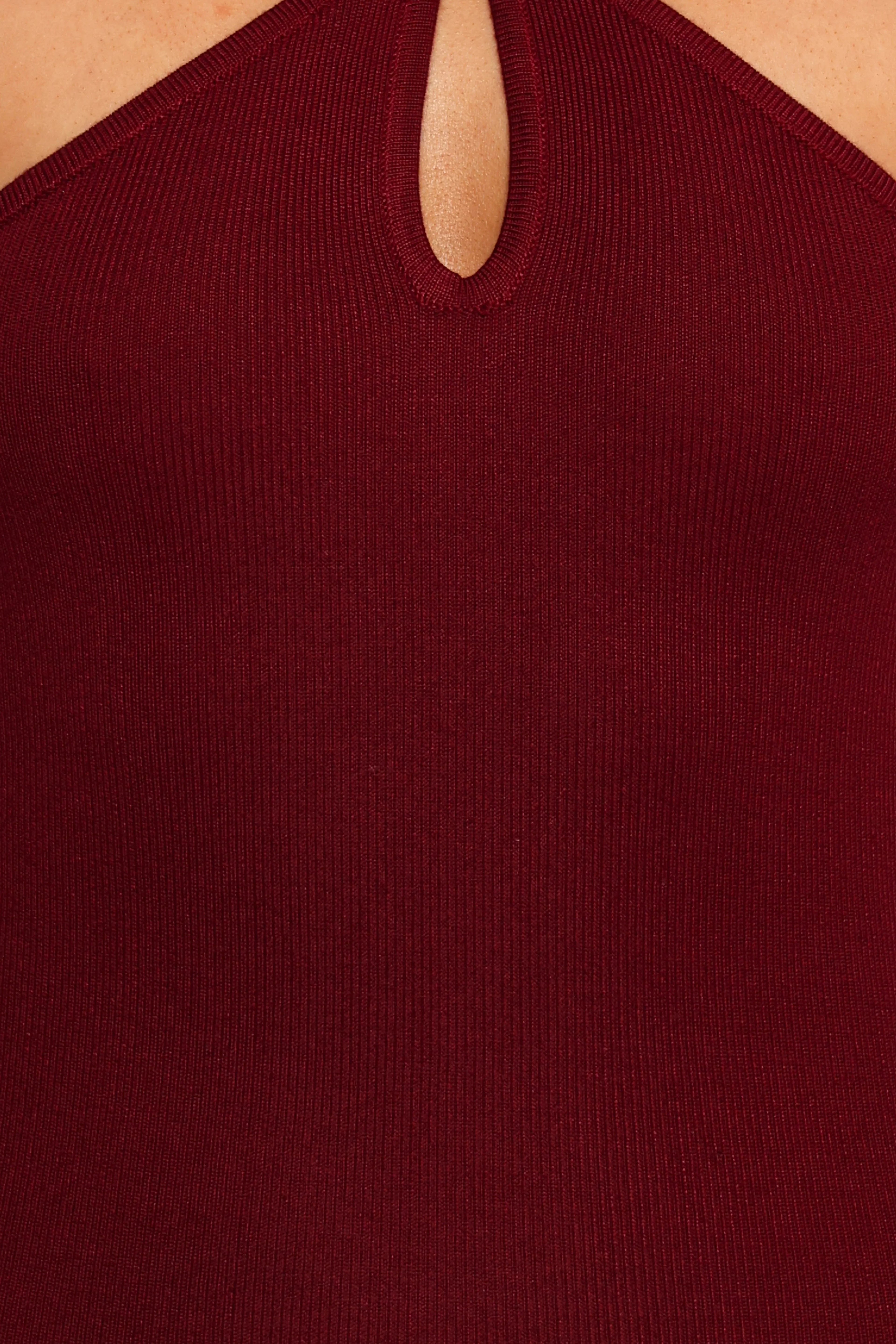 Nessa Midi Dress - Dark Cherry