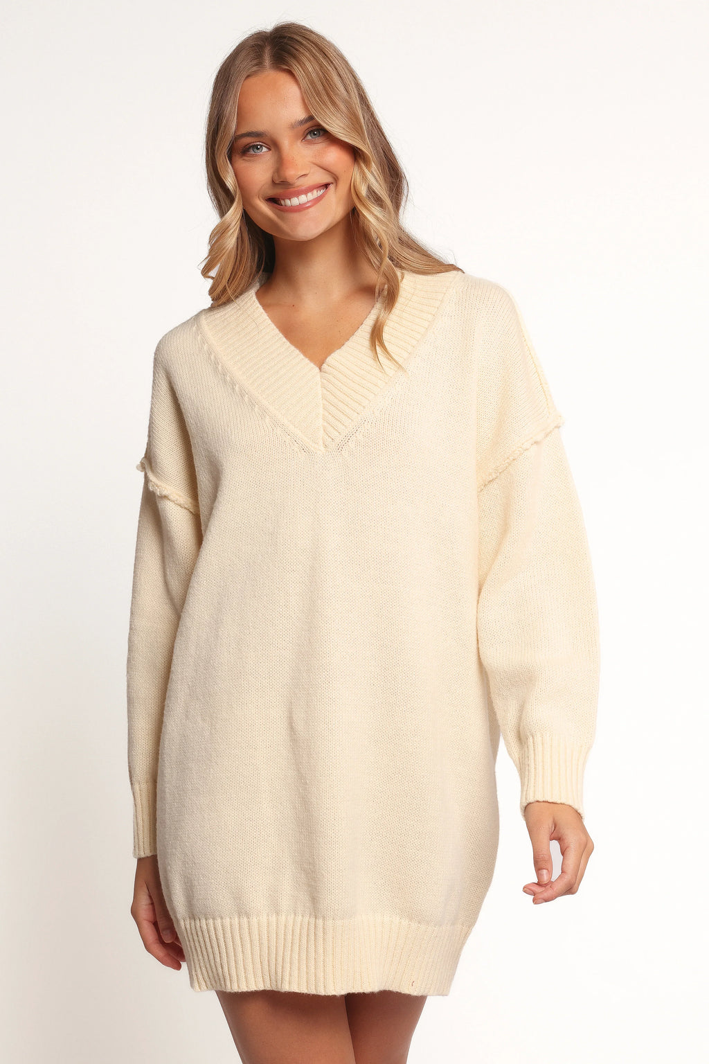 Mini-robe en maille Sancia - Crème