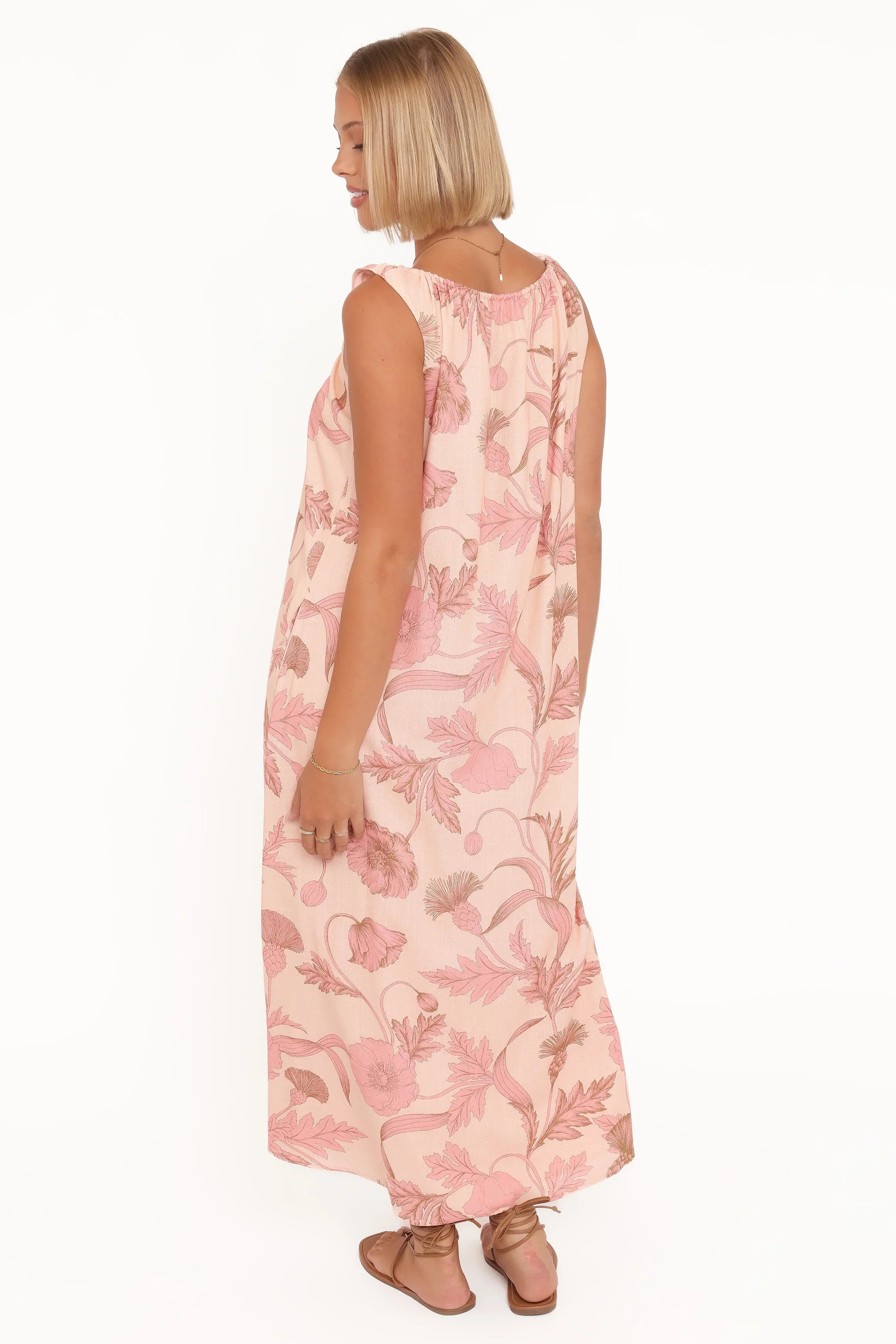 Robe longue Bowman – Rose fleuri
