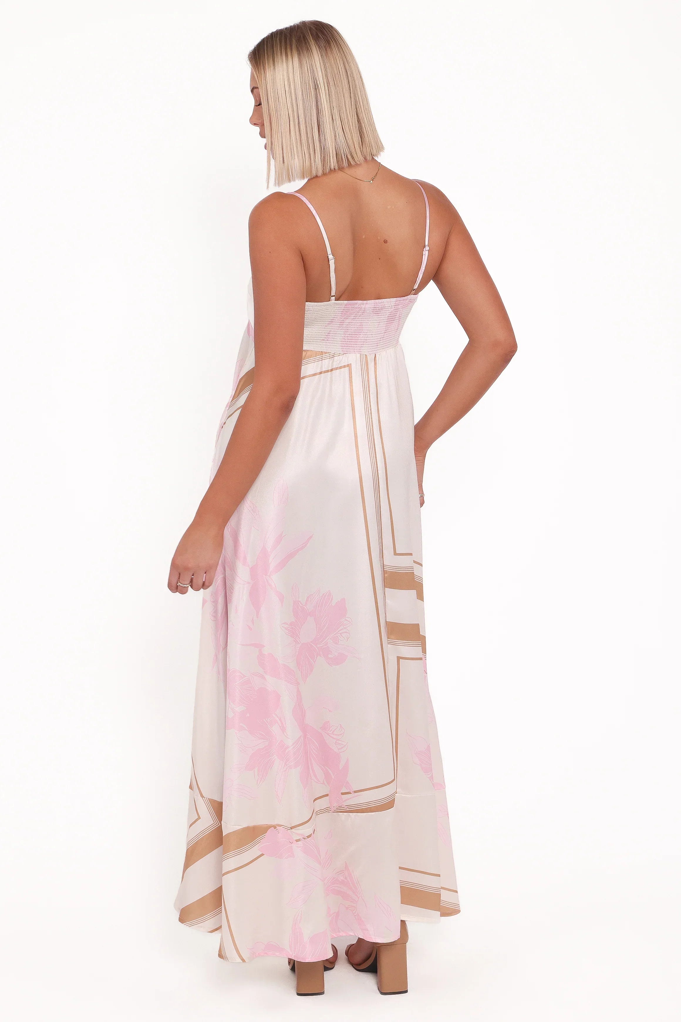 Robe longue Elanor - Imprimé rose