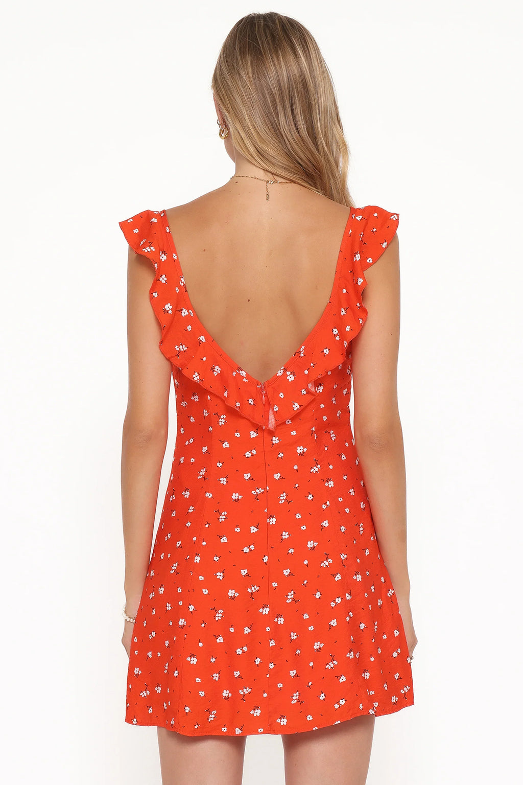 Mini-robe Lacey - Fleurs rouges