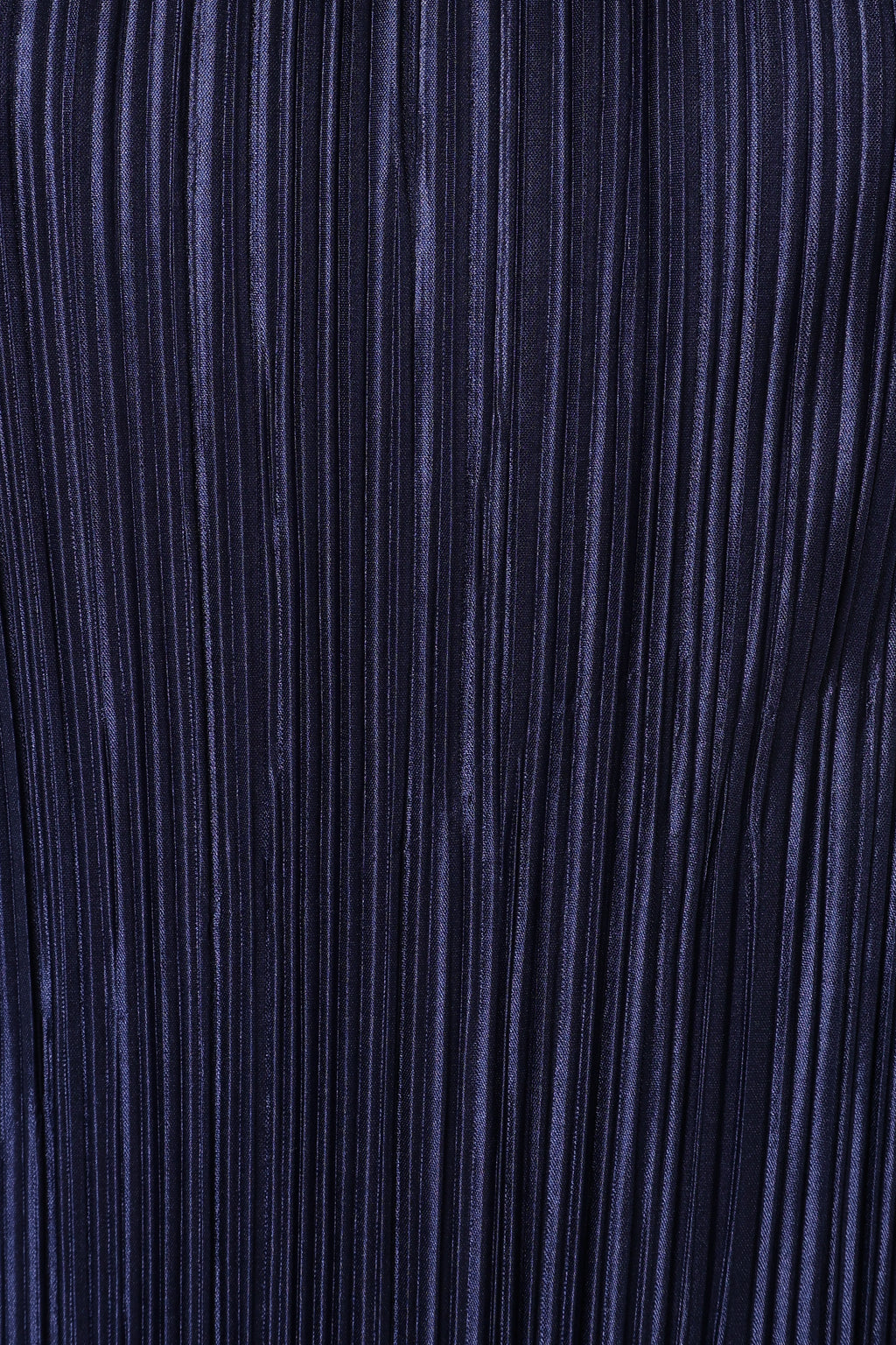 Robe longue plissée à col montant Melody - Marine