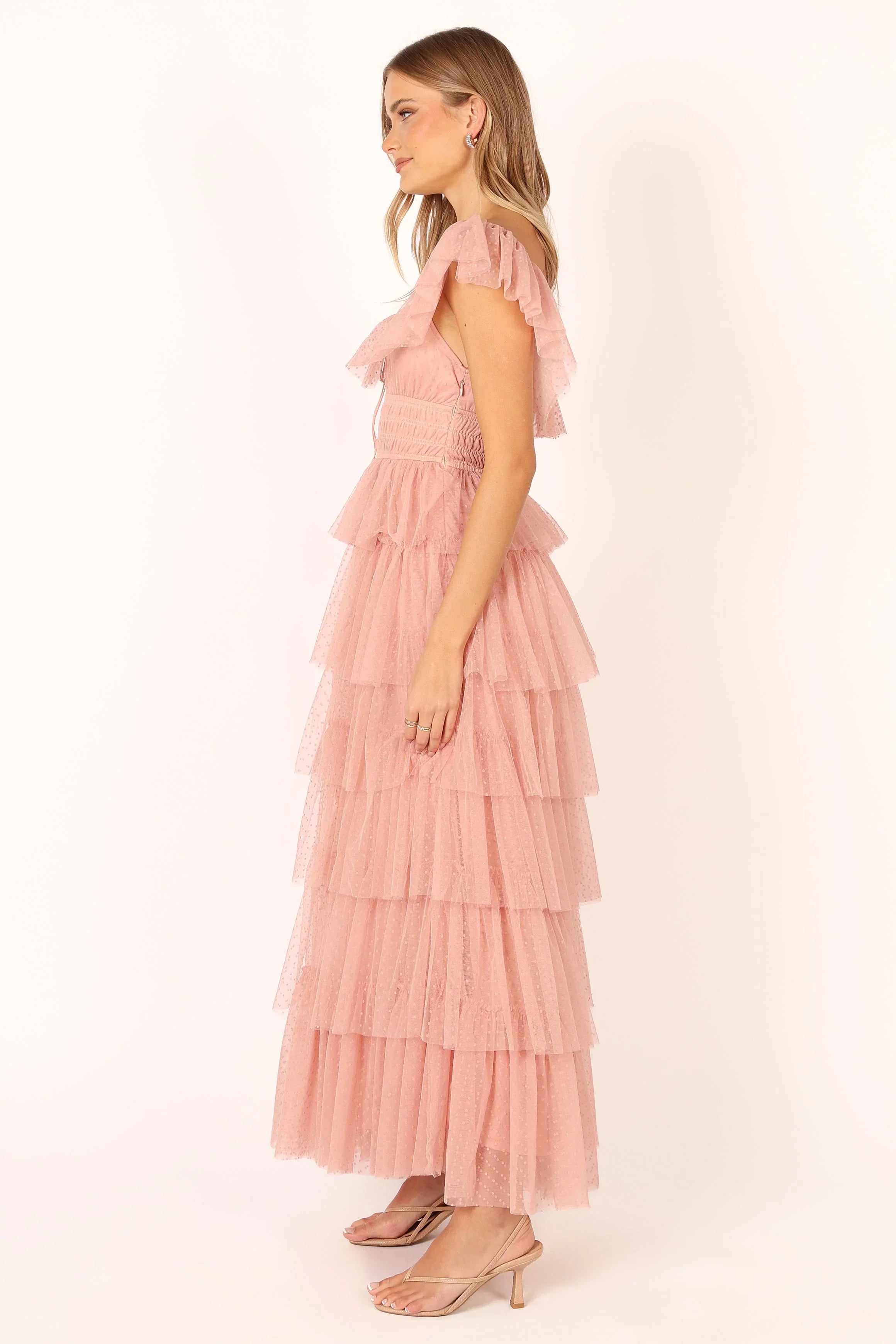 Robe longue Belle - Vieux rose