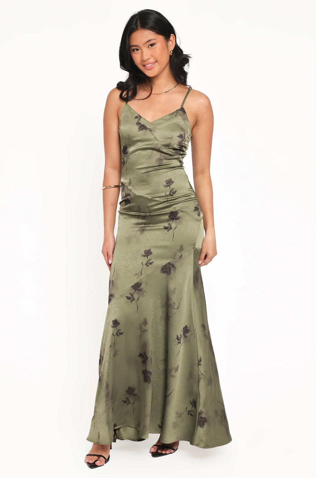 Fia Midi Dress - Green Floral
