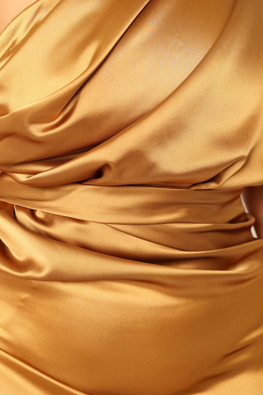 Robe longue asymétrique Nadia - Bronze